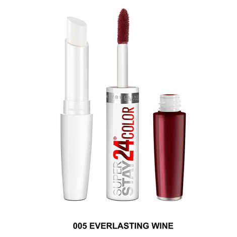 Buy Maybelline New York Superstay 2 Step Lipstick 005 Everlasting Wine (2.3ml + 1.8 g) - Purplle
