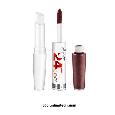 Buy Maybelline New York Superstay 2 Step Lipstick 050 Unlimited Raisin (2.3 ml + 1.8 g) - Purplle