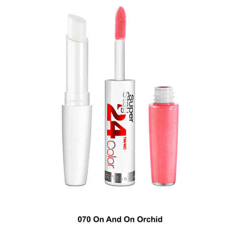 Buy Maybelline New York Superstay 2 Step Lipstick 070 On And On Orchid (2.3ml + 1.8 g) - Purplle