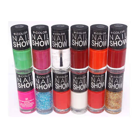 Buy V-Color Nail Show Polish Set of 12 Pcs. - Multicolor Set No. 2 - Purplle
