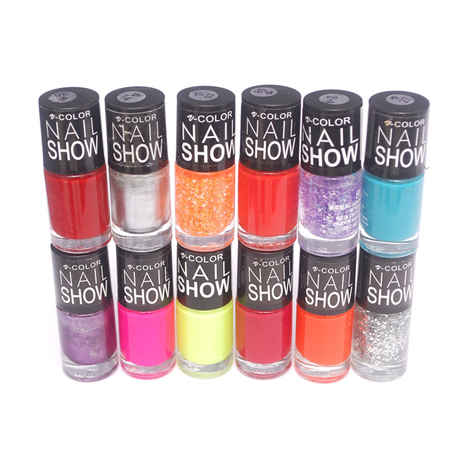 Buy V-Color Nail Show Polish Set of 12 Pcs. - Multicolor Set No. 10 - Purplle