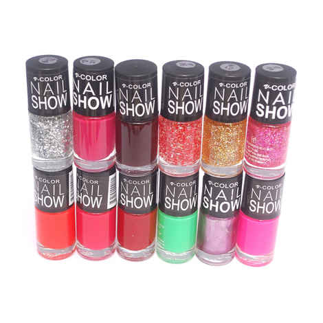 Buy V-Color Nail Show Polish Set of 12 Pcs. - Multicolor Set No. 11 - Purplle