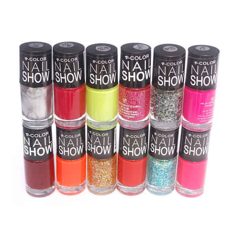 Buy V-Color Nail Show Polish Set of 12 Pcs. - Multicolor Set No. 19 - Purplle