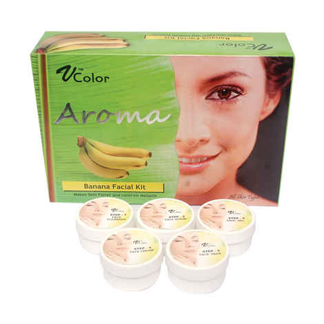 Buy V-Color Aroma Banana Facial Kit (270 g)(5 Steps) - Purplle