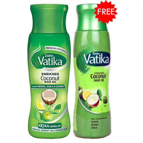 Buy Dabur Vatika Hair Oil (150 ml) + Dabur Vatika Hair Oil (75ml) FREE - Purplle