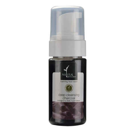 Buy Natural Bath & Body Deep Cleansing Charcoal Foaming Face Wash (100 ml) - Purplle