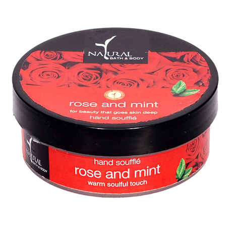 Buy Natural Bath & Body Rose And Mint Hand Souffle (100 ml) - Purplle