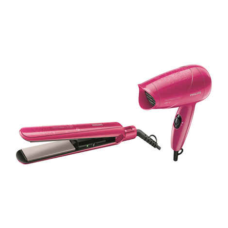Buy Philips HP8643 Miss Fresher's Pack Hair Straightener + Hair Dryer - Purplle