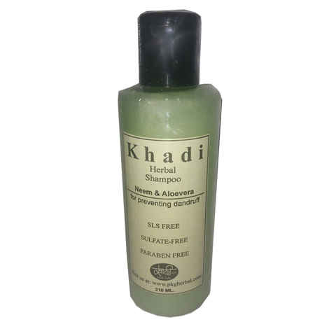 Buy Khadi Sls Free Neem Aloevera Preventing Dandruff Herbal Shampoo 210 ml - Purplle