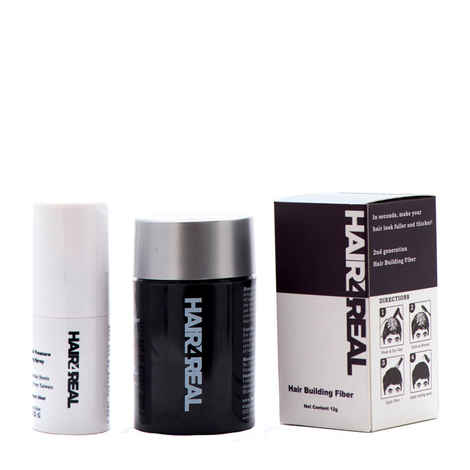 Buy Hair4Real Natural Hair Thickening Fibers Dark Brown with Hair Spray - Purplle