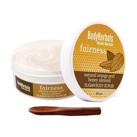 Buy BodyHerbals Ancient Ayurveda Orange Peel Honey Almond Body Scrub (250 g) - Purplle