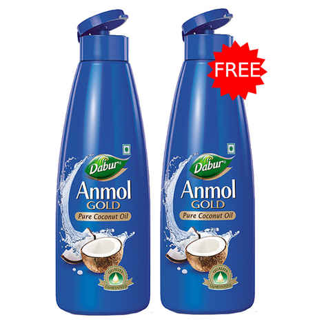 Buy Dabur Anmol Gold Pure Coconut Oil (500 ml) (narrow mouth) + Dabur Anmol Gold Pure Coconut Oil (175 ml) (Narrow Mouth) Free - Purplle