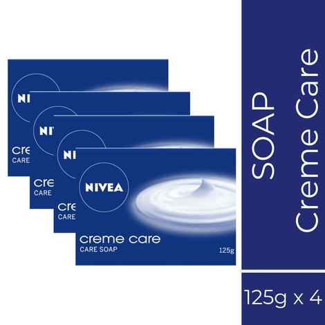 NIVEA Soap, Creme Care, 125g (4 Pieces)