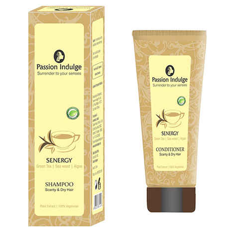 Buy Passion Indulge Senergy Shampoo & Conditioner For Scanty & Dry Hair (200 ml + 100 ml) - Purplle