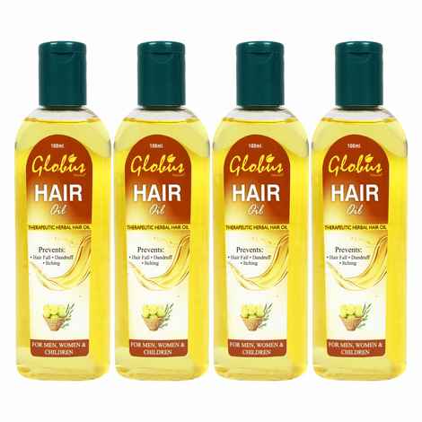 Buy Globus Anti- Hair Fall & Anti-Dandruff Hair Oil 100 ml (Pack Of 4) - Purplle
