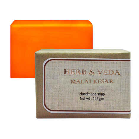 Buy Herb & Veda Malai Kesar Bathing Bar (125 g) - Purplle