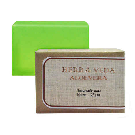 Buy Herb & Veda Aloevera Bathing Bar (125 g) - Purplle