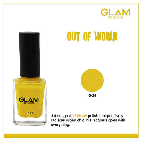 Buy GLAM Nail Lacquers Out Of World (G -28) (13 ml) - Purplle