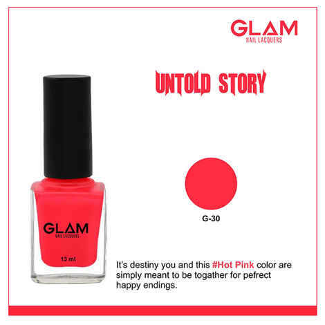 Buy GLAM Nail Lacquers Untold Story (G -30) (13 ml) - Purplle