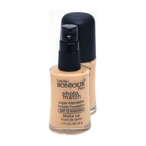 Buy Bonjour Paris Photo Match Invisible Foundation Fair To Wheatish Skin (30 ml) - Purplle