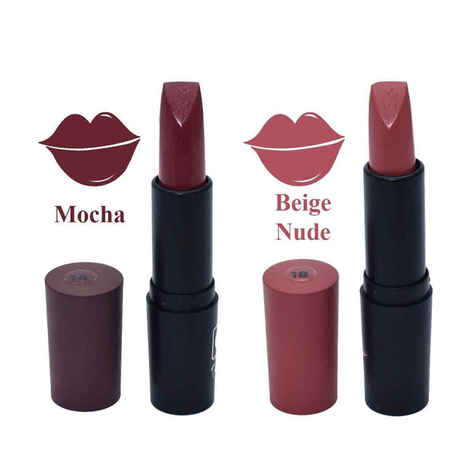 Buy OTG Rich Creme Matt Lipstick Nude Beige (Pack of 2) (8.4 g) - Purplle