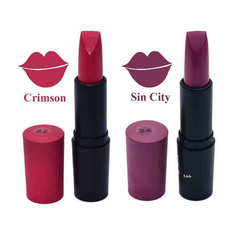 Buy OTG Rich Creme Matt Lipstick Mauve Groove (Pack of 2) (8.4 g) - Purplle