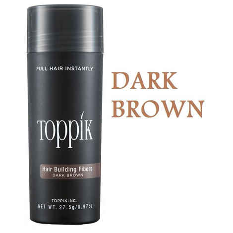Buy Toppik Hair Building Fiber Newest Sealed Bottle Dark Brown (27.5 g) - Purplle