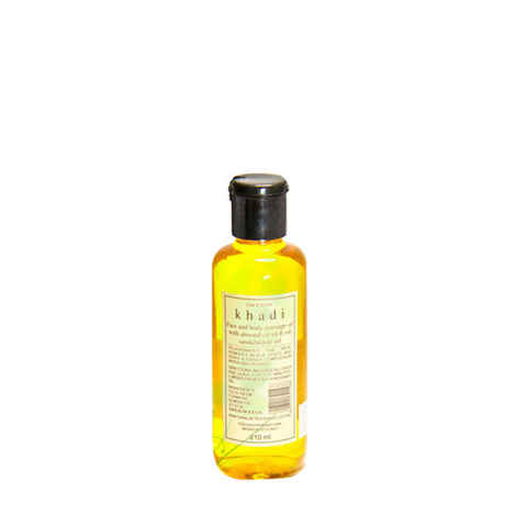 Buy Khadi Face And Body Massage Oil With Sandalwood Almond Oil 210 ml - Purplle