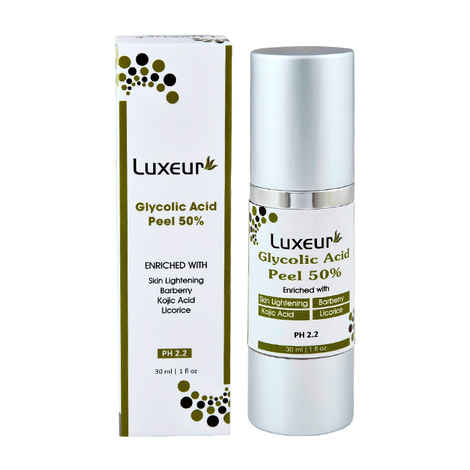 Buy Luxeur Glycolic Acid Peel 50% Enriched Skin Lightening Kojic Acid (30 ml) - Purplle