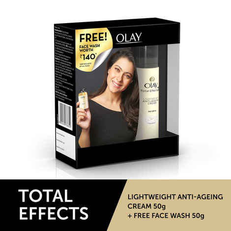 Buy Olay Total Effects 7-in-1 Lightweight Anti Ageing Day Skin Cream (50 g) + Foaming Face Wash Cleanser (50 g) Combo Pack - Purplle
