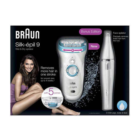 Buy Braun SE9-558 Epilator (White,Blue) - Purplle