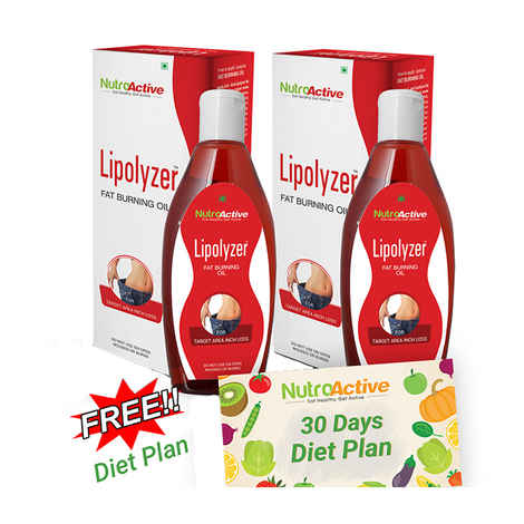 Buy NutroActive Lipolyzer Fat Burning Oil (275 ml) Pack of 2 - Purplle