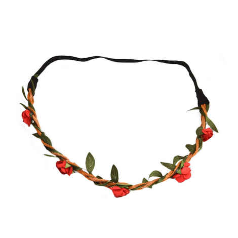 Buy Golden Peacock Red Coloured Head Band - Purplle