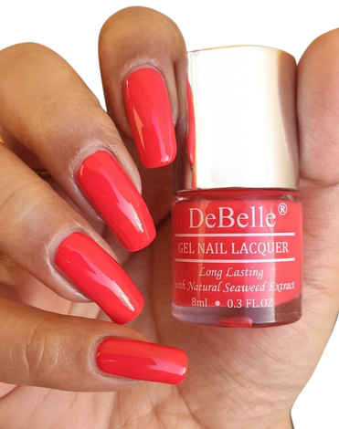 DeBelle Gel Nail Lacquer Creme Princess Belle - Orange Red, (8 ml)