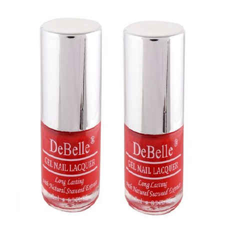 Buy DeBelle Gel Nail Lacquer French Affair Combo Of 2 (8 ml Each) (Red) - Purplle
