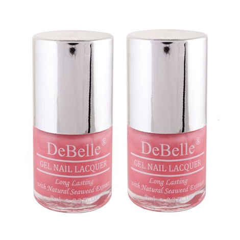 Buy DeBelle Gel Nail Lacquer Miss Bliss Combo Of 2 (8 ml Each) (Pink) - Purplle