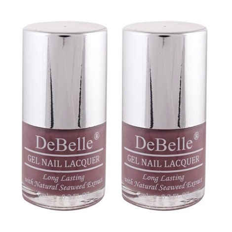 Buy DeBelle Gel Nail Lacquer Majestique Mauve Combo Of 2 (8 ml Each) (Mauve) - Purplle
