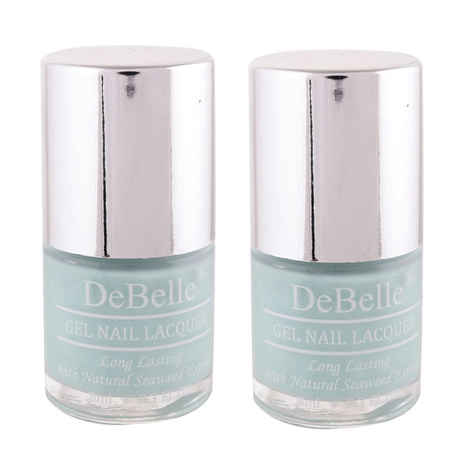 Buy DeBelle Gel Nail Lacquer Mint Amour Combo Of 2 (8 ml Each) (Mint Blue) - Purplle