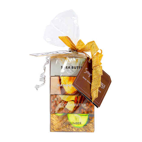 Buy Soap Opera 3+1 Combo Pack - Mango Butter, Shea Butter, Cocoa Butter, Cucumber (Buy 3 Soaps, Get 1 Soap Free Worth Rs.99) (400 g) - Purplle