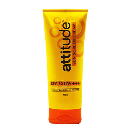 Buy Attitude Sun Screen Cream Dry Touch Formula With Spf 30 & Pa+++ Formula (100 g) - Purplle