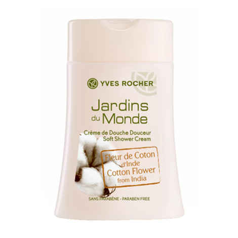 Buy Yves Rocher Jardins Du Monde Soft Shower Cream Cotton Flower From India Bottle (200 ml) - Purplle