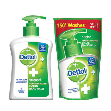 Buy Dettol Liquid Hand Wash Original (200 ml) + Dettol Liquid Soap (175 ml) - Purplle