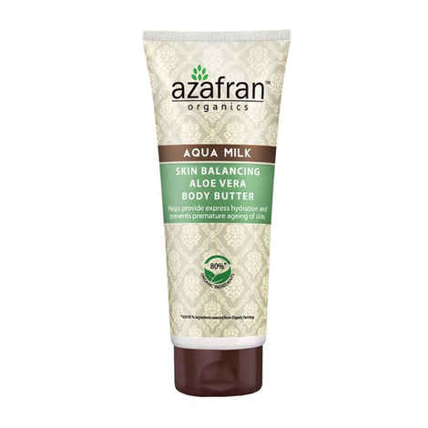 Buy Azafran Organics Aqua Milk Skin Balancing Aloe Vera Body Butter (100 g) - Purplle