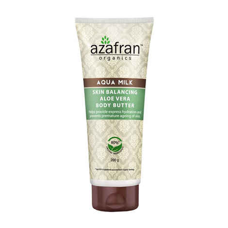 Buy Azafran Organics Aqua Milk Skin Balancing Aloe Vera Body Butter (200 g) - Purplle
