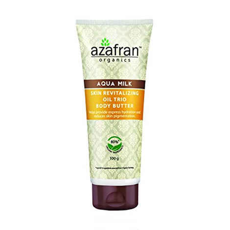 Buy Azafran Organics Aqua Milk Skin Revitalising Oil Trio Body Butter (100 g) - Purplle