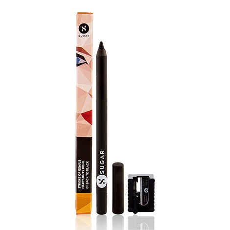 Buy SUGAR Cosmetics Stroke Of Genius Heavy Duty Kohl - 01 Back To Black - Purplle