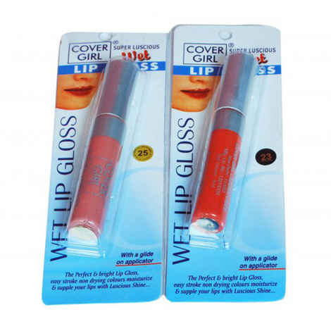 Buy Cover Girl Lip Gloss Nude & Tangerine Orange Set of 2 - Purplle