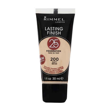 Buy Rimmel Lasting Finish 25 Hours Foundation - Soft Beige #200 (30 ml) - Purplle