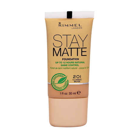 Buy Rimmel Stay Matte Foundation - Classic Beige #201 (30 ml) - Purplle
