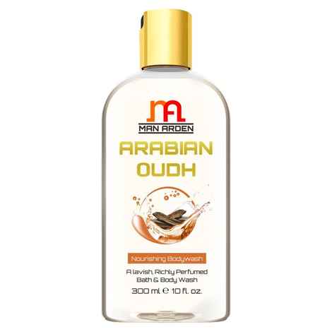Man Arden Arabian Oudh Luxury Moisturising Shower Gel - A Lavish, Rich Bath and Body Wash (300 ml)